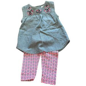 4/$25 Carter’s Denim & Leggings Outfit - Size 9‎ months